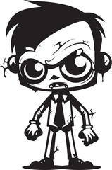 Sinister Smiles Zombie Symbolism Creepy Charm Cartoon Zombie Logo