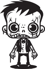Spooky Sweethearts Zombie Symbol Cutesy Cadavers Cartoon Zombie Design