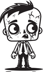Creepy Charisma Cartoon Zombie Design Gruesome Grins Cute Zombie Vector Icon
