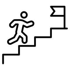Ladder Success Icon Element For Design