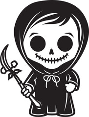 Petite Perisher Cute Grim Ripper Emblem Tiny Taker Adorable Little Reaper Symbol