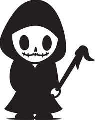 Zany Zombies Sweet Grim Ripper Logo Design Darling Death Lovely Grim Reaper Vector Icon