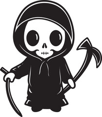 Precious Phantom Playful Reaper Logo Design Sweet Specter Lovely Grim Ripper Icon
