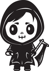 Petite Perisher Cute Grim Ripper Emblem Little Lurker Adorable Grim Reaper Symbol