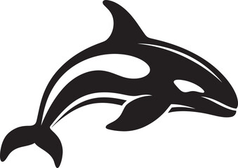 Tiny Titan of the Tides Sweet Orca Vector Icon Adorable Aquatic Ambassador Playful Orca Emblem
