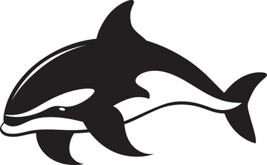 Obraz premium Adorable Aquatic Ambassador Playful Orca Emblem Whimsical Water Warrior Lovely Orca Symbol