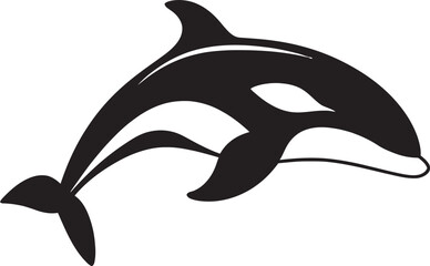 Petite Poseidon Charming Orca Symbol Tiny Titan of the Tides Cartoon Orca Logo Design