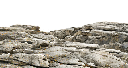 Rocky Shore Landscape Isolated on Transparent Background
