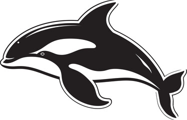 Adorable Aquatic Ambassador Sweet Orca Vector Icon Whimsical Water Warrior Playful Orca Emblem