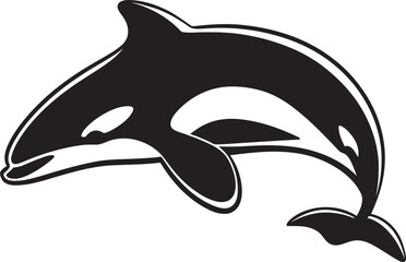 Sweet Sea Sentinel Lovely Orca Symbol Darling Dolphin Defender Cartoon Whale Logo