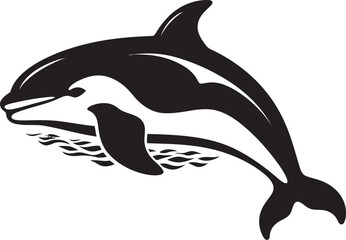 Tiny Titan of the Tides Playful Orca Emblem Adorable Aquatic Ambassador Lovely Orca Symbol
