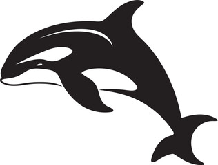 Adorable Aquatic Ambassador Lovely Orca Symbol Whimsical Water Warrior Cartoon Whale Logo