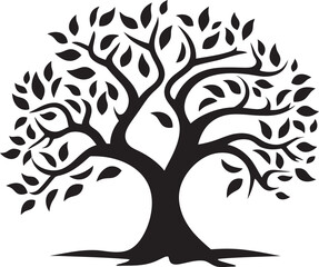 Fallow Flora Insignia Icon Depicting Desolate Wood Gaunt Growth Glyph Vector Design of Dead Tree Branch