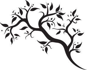 Rustic Rigor Representation Emblem of Dead and Dry Tree Branch Devoid Dendrite Design Icon Depicting Withered Wood