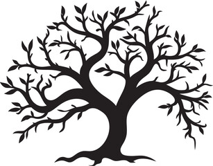 Sere Stump Stamp Dry and Dead Tree Branch Logo Aesthetic Austerity Icon of Withered Tree Branches