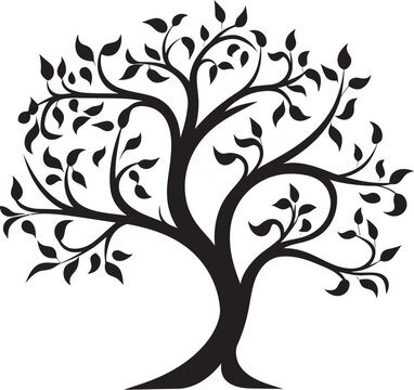 Arid Arboreal Badge Vector Logo Design of Wilted Branch Vacant Vegetation Vector Symbolic Emblem of Lifeless Tree