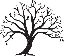 Obraz premium Languid Limb Logo Symbolic Emblem of Arid Branch Crisp Cadaverous Crest Icon of Lifeless Tree Limb