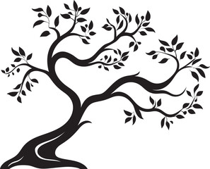 Ephemeral Elegance Emblem Icon of Dry Branch Whithered Woodmark Vector Design of Desolate Tree Limb