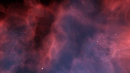bright nebula, nebula in space, majestic red-purple nebula, beautiful space background 3D render
