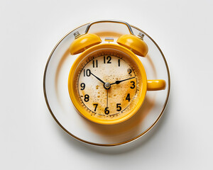 alarm clock on a plate