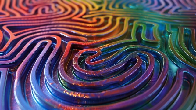 colourful, abstract maze labyrinth background. 