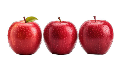 Create A High quality fresh 3 red apples