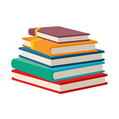 Stack of multi colored books