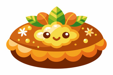 sweet kumra vector on white background.