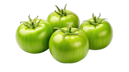 Create A High quality fresh 3 green tomatoes