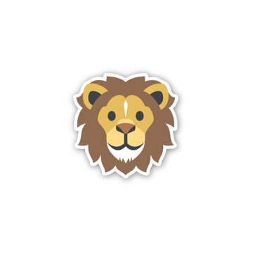 Lion Icon. Emoji Vector. Colorful Icon. Icon Vector. Icon Design