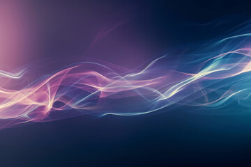 Obraz premium Dark abstract background with glowing wave. Shiny moving lines design element.