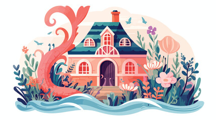 A charming cottage by the sea inhabited by mermaids