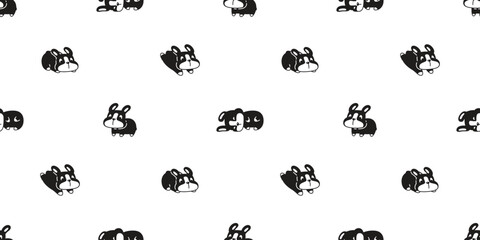 dog seamless pattern french bulldog vector running sleeping puppy pet cartoon doodle gift wrapping paper tile background repeat wallpaper scarf isolated design