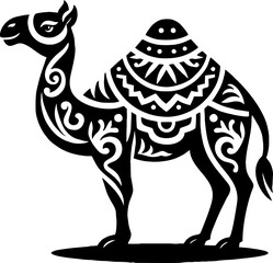 Camel Black Vector in the Mexican Style