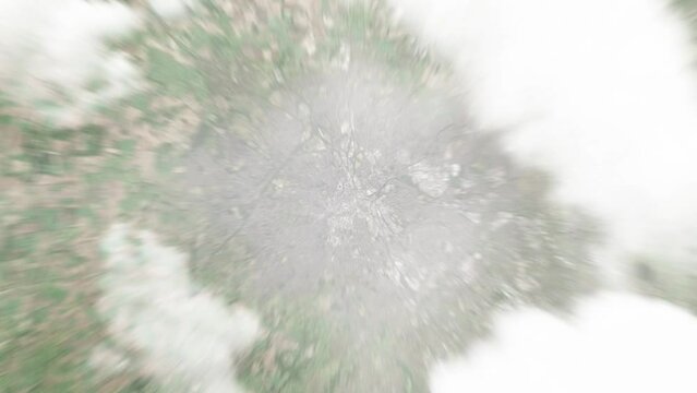 Earth zoom in from space to Wolverhampton, United Kingdom. Followed by zoom out through clouds and atmosphere into space. Satellite view. Travel intro. Images from NASA