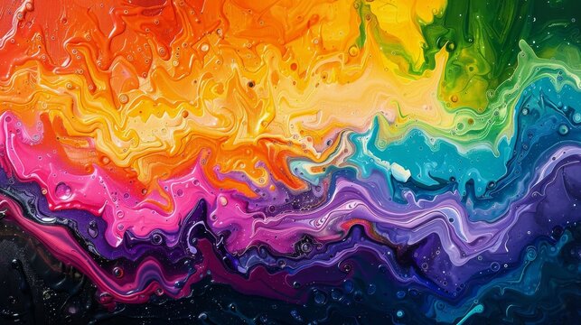 Rainbow Colored Substance Painting