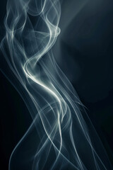 Vertical Dark abstract background with glowing wave. Shiny moving lines design element.