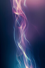 Vertical Dark abstract background with glowing wave. Shiny moving lines design element.