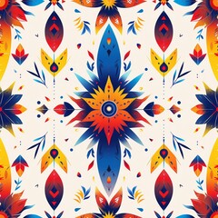 Tribal Seamless Pattern textile art background illustration texture generative ai