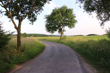Blick auf die Naturlandschaft der Stadt Menden im Sauerland	