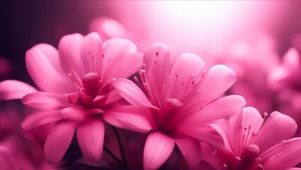 Fototapeta premium Background of abstract pink flowers with large petals.