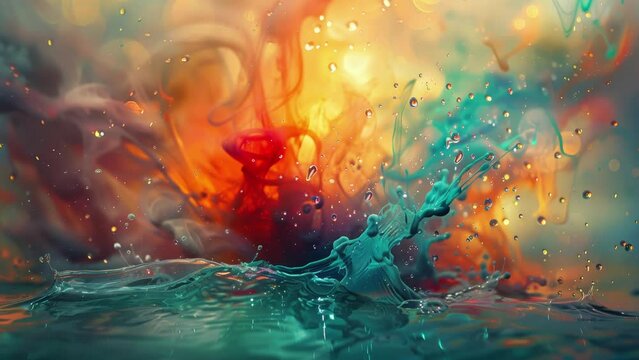 colorful inks exploding in water making abstract patterns