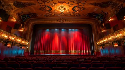 Step into a Golden Age Film Experience: Majestic Old-World Cinema Hall