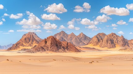Fototapeta na wymiar Captivating egyptian sahara desert landscape with rolling sand dunes creating a mesmerizing sight