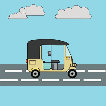 Transport, vehicle and delivery elements, Simple vector illustration colorful