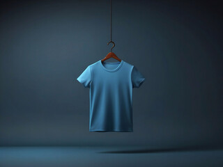 3D Mockup of a Hanging T-Shirt Against a Realistic Background