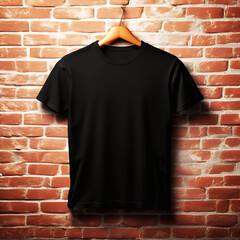3D Mockup of a Hanging T-Shirt Against a Realistic Background