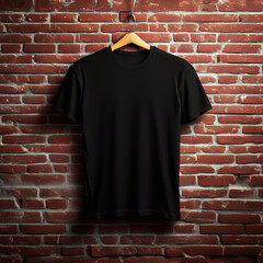 3D Mockup of a Hanging T-Shirt Against a Realistic Background