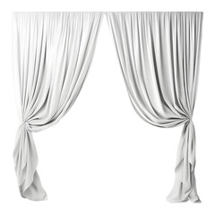 Open Curtains isolated on transparent background, PNG Object