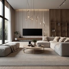 Naklejka na ściany i meble Modern Minimalist Living Room